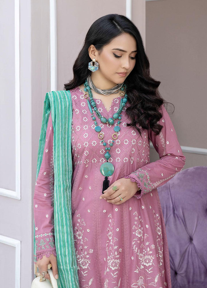 Tehzeeb By Riaz Arts Embroidered Lawn Suits Unstitched 3 Piece RA23-T3 TL-20 - Summer Collection