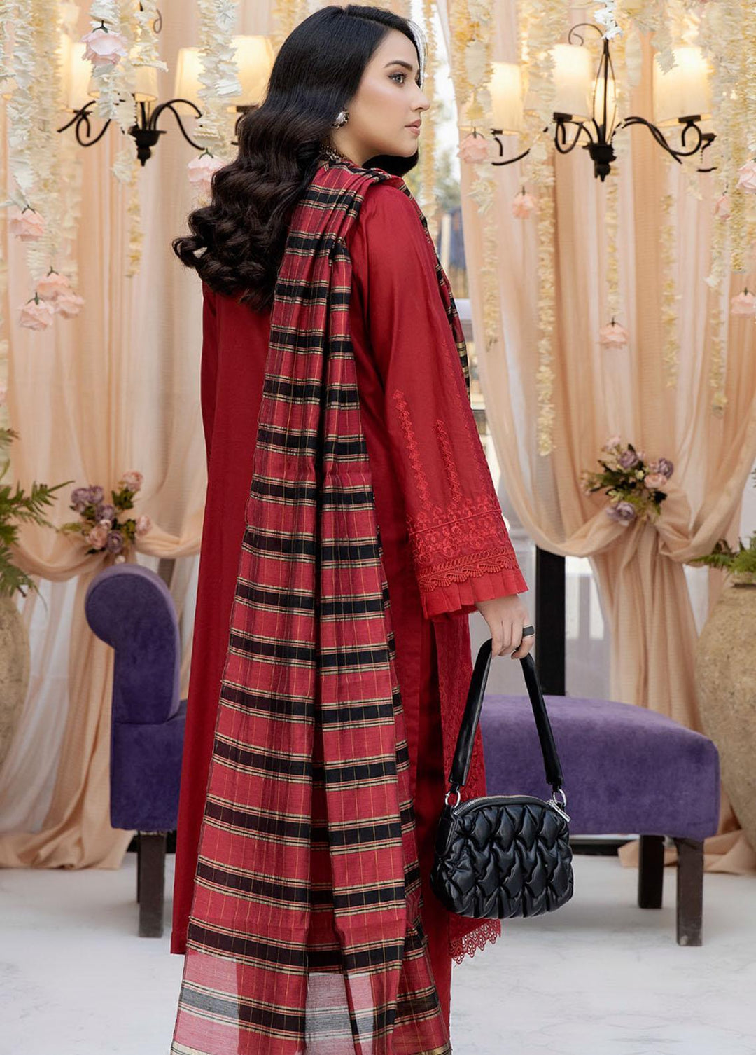 Tehzeeb By Riaz Arts Embroidered Lawn Suits Unstitched 3 Piece RA23-T3 TL-21 - Summer Collection