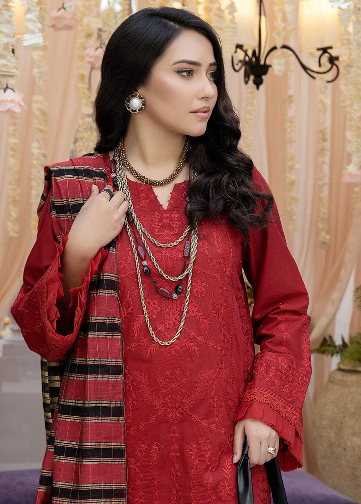 Tehzeeb By Riaz Arts Embroidered Lawn Suits Unstitched 3 Piece RA23-T3 TL-21 - Summer Collection
