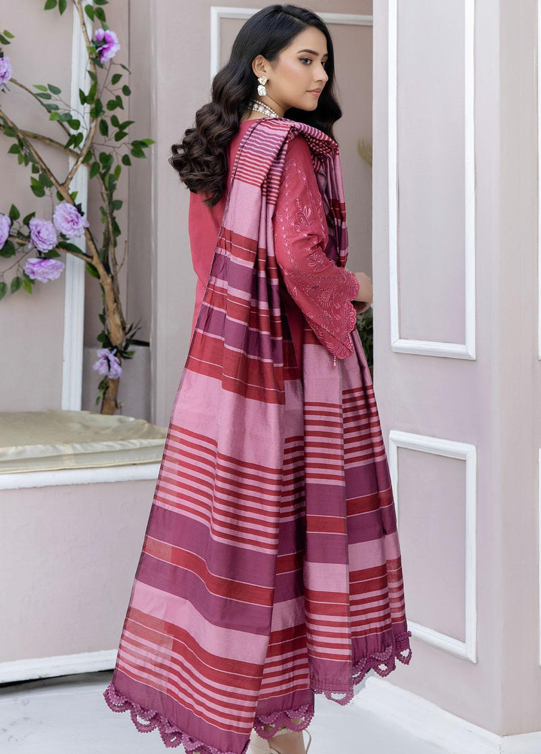 Tehzeeb By Riaz Arts Embroidered Lawn Suits Unstitched 3 Piece RA23-T3 TL-23 - Summer Collection