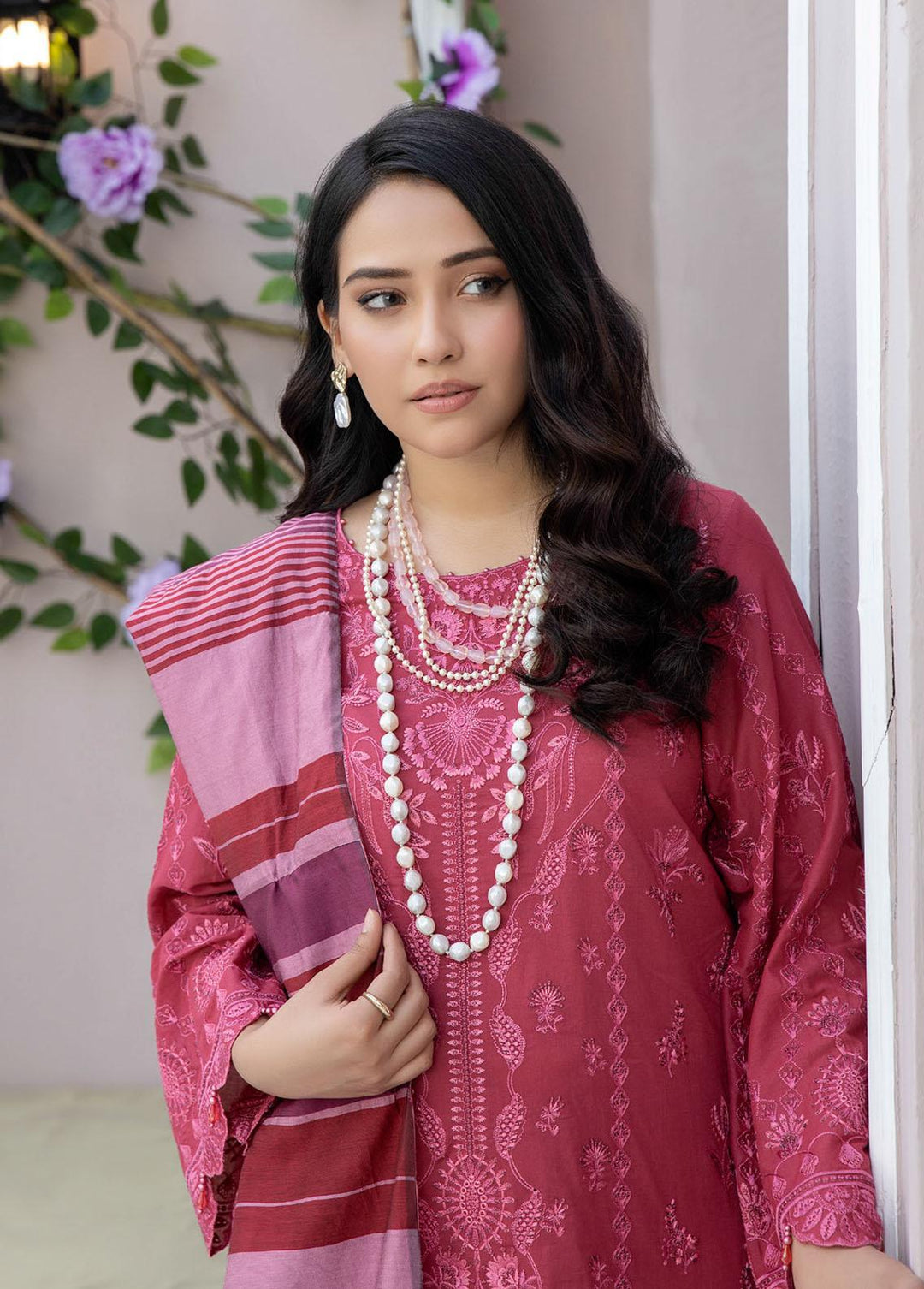 Tehzeeb By Riaz Arts Embroidered Lawn Suits Unstitched 3 Piece RA23-T3 TL-23 - Summer Collection