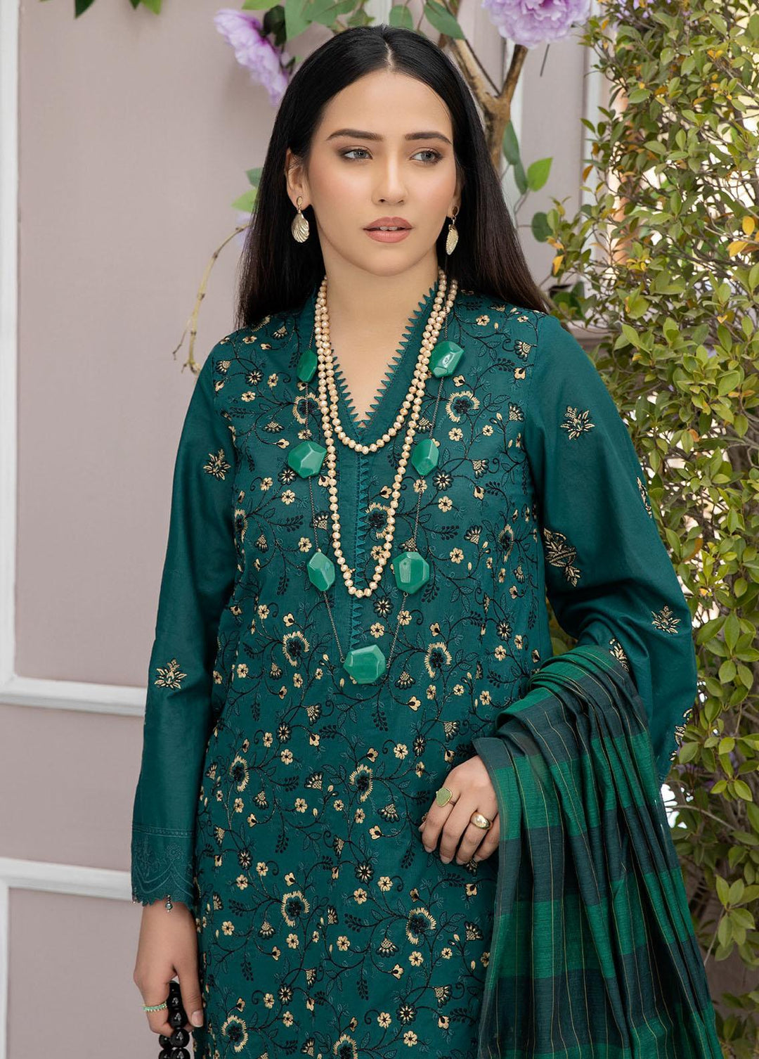 Tehzeeb By Riaz Arts Embroidered Lawn Suits Unstitched 3 Piece RA23-T3 TL-24 - Summer Collection