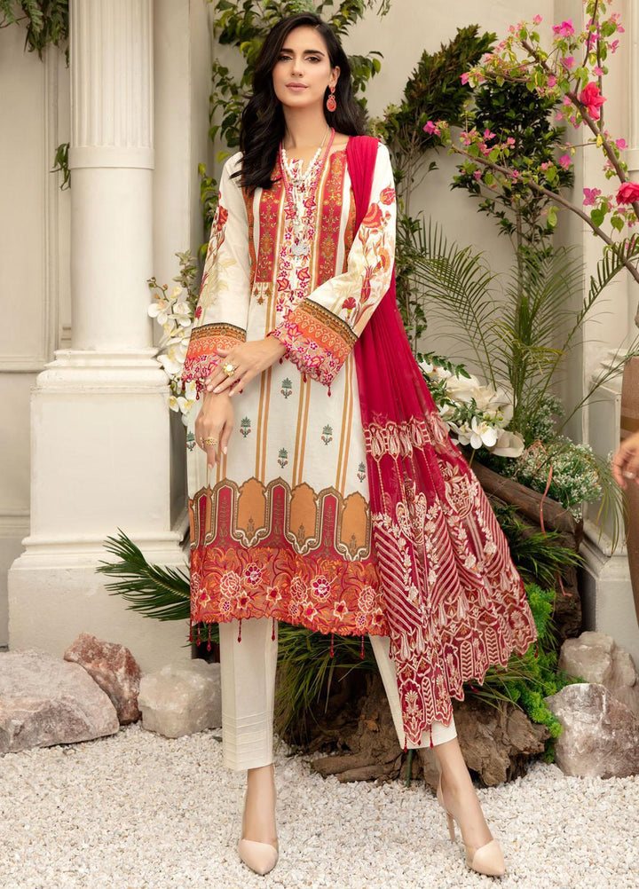 Tehzeeb by Riaz Arts Embroidered Lawn Suits Unstitched 3 Piece RA21TZ TL-19 - Summer Collection