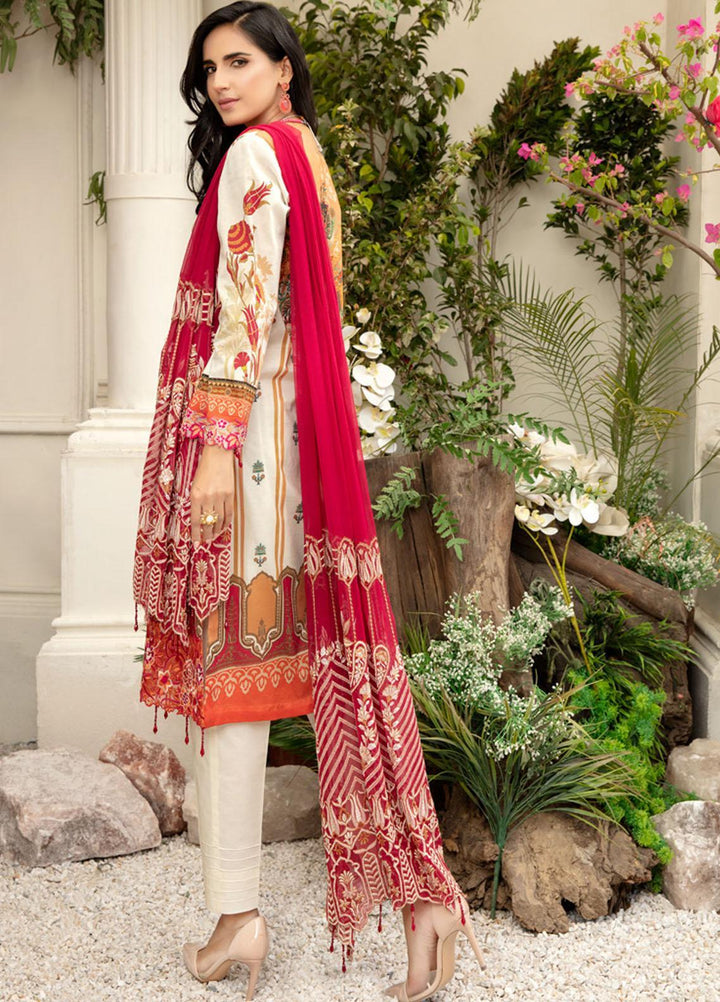 Tehzeeb by Riaz Arts Embroidered Lawn Suits Unstitched 3 Piece RA21TZ TL-19 - Summer Collection