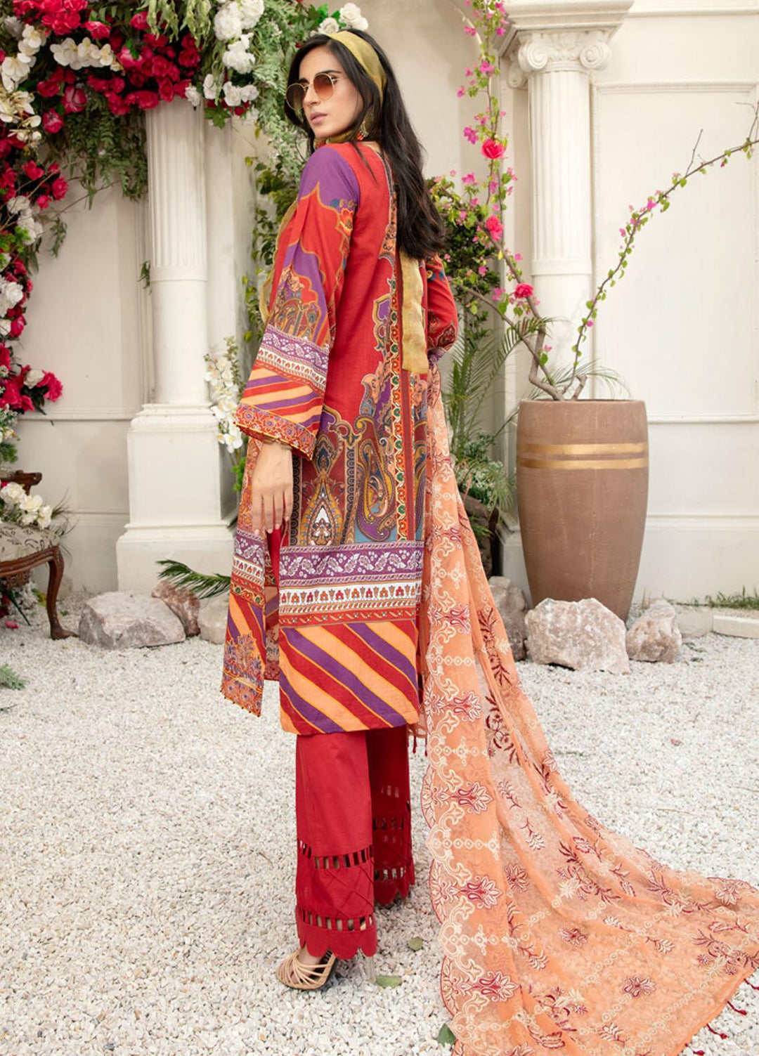 Tehzeeb by Riaz Arts Embroidered Lawn Suits Unstitched 3 Piece RA21TZ TL-21 - Summer Collection