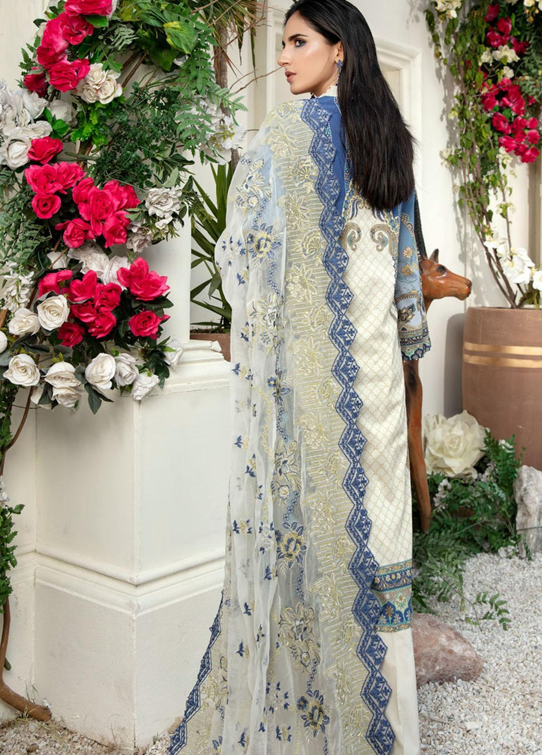 Tehzeeb by Riaz Arts Embroidered Lawn Suits Unstitched 3 Piece RA21TZ TL-28 - Summer Collection