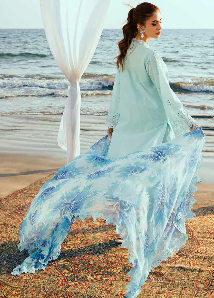 Tehzeeb by Riaz Arts Embroidered Lawn Suit Unstitched 3 Piece RA25TC TL-417 - Summer Collection