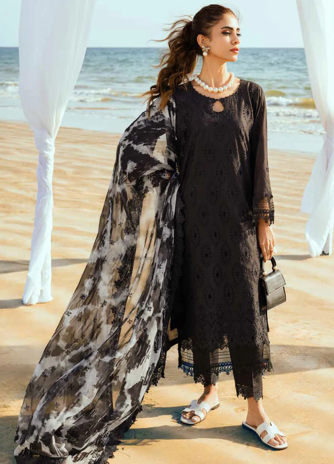 Tehzeeb by Riaz Arts Embroidered Lawn Suit Unstitched 3 Piece RA25TC TL ...