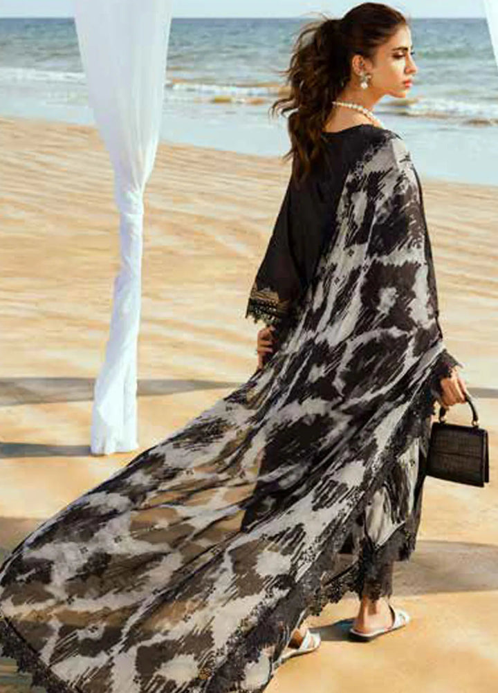 Tehzeeb by Riaz Arts Embroidered Lawn Suit Unstitched 3 Piece RA25TC TL-418 - Summer Collection