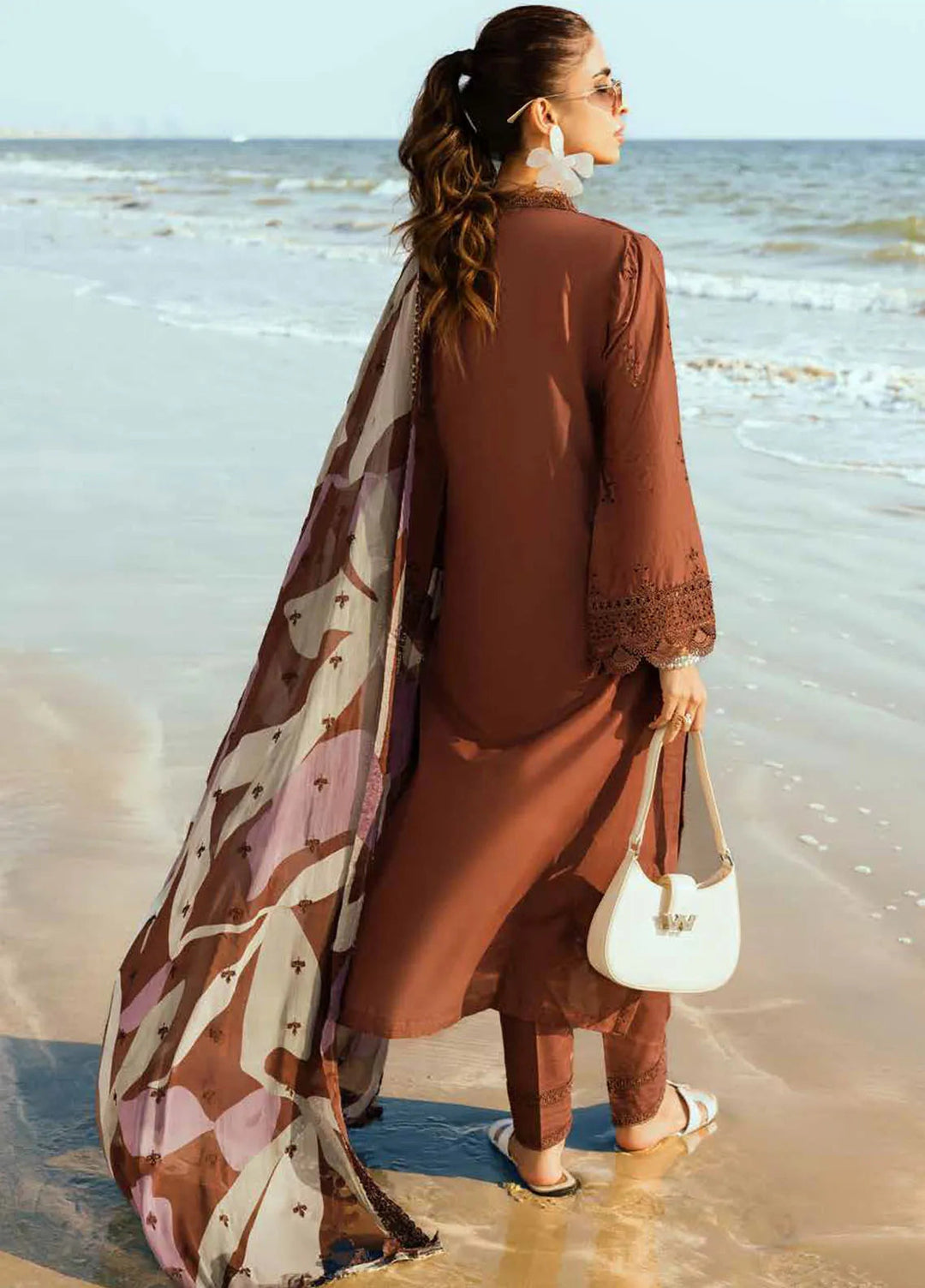 Tehzeeb by Riaz Arts Embroidered Lawn Suit Unstitched 3 Piece RA25TC TL-419 - Summer Collection