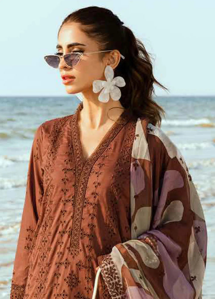 Tehzeeb by Riaz Arts Embroidered Lawn Suit Unstitched 3 Piece RA25TC TL-419 - Summer Collection