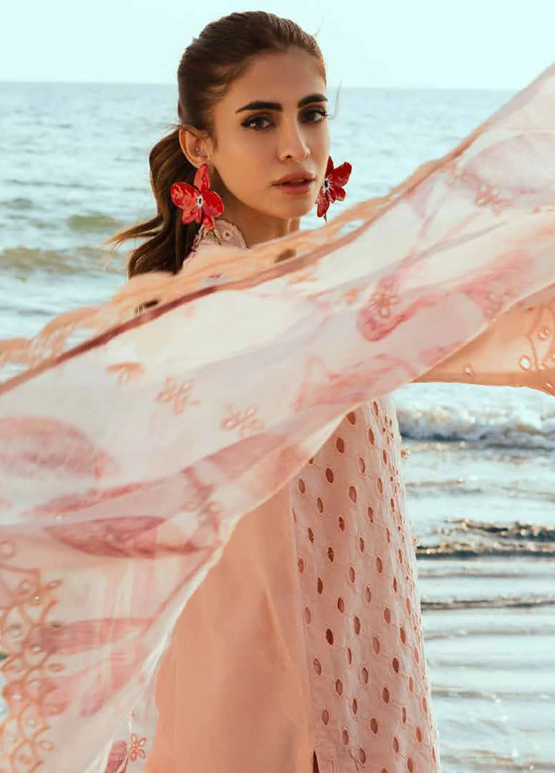 Tehzeeb by Riaz Arts Embroidered Lawn Suit Unstitched 3 Piece RA25TC TL-420 - Summer Collection