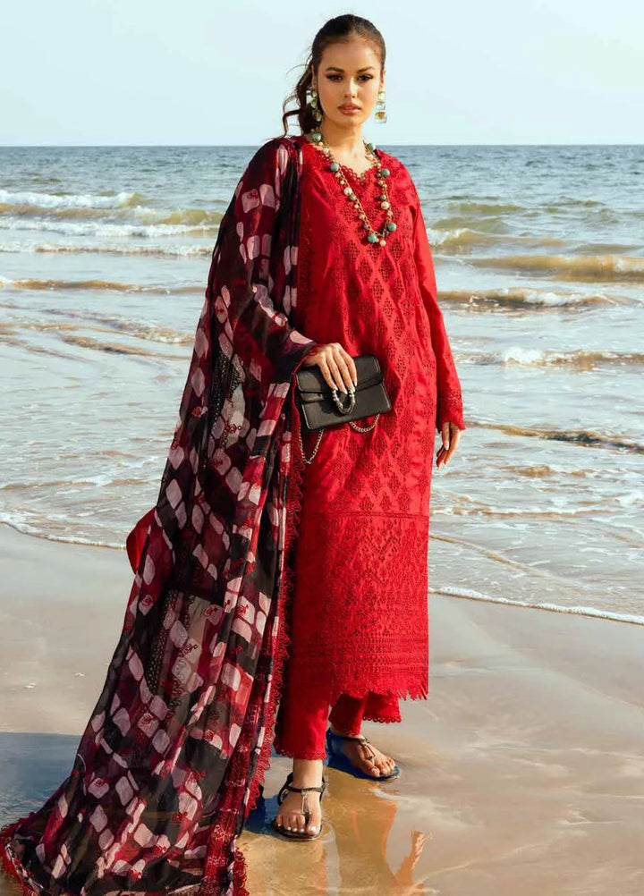 Tehzeeb by Riaz Arts Embroidered Lawn Suit Unstitched 3 Piece RA25TC TL-421 - Summer Collection