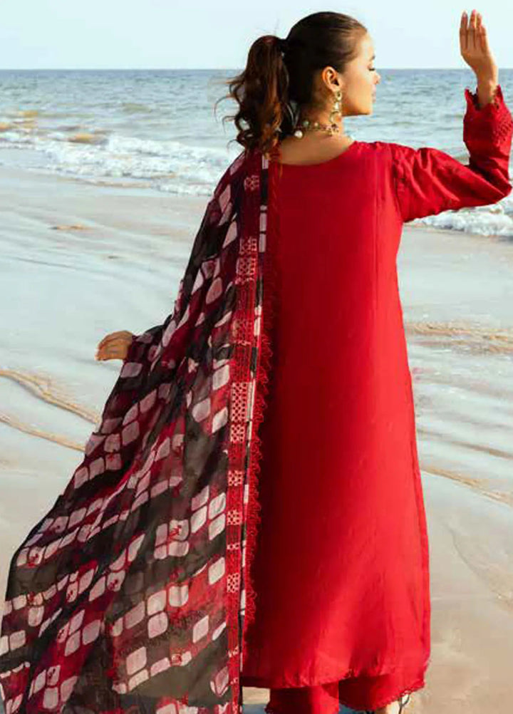 Tehzeeb by Riaz Arts Embroidered Lawn Suit Unstitched 3 Piece RA25TC TL-421 - Summer Collection