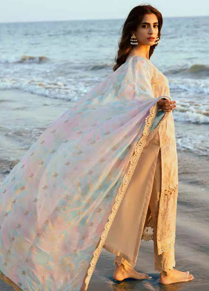 Tehzeeb by Riaz Arts Embroidered Lawn Suit Unstitched 3 Piece RA25TC TL-424 - Summer Collection