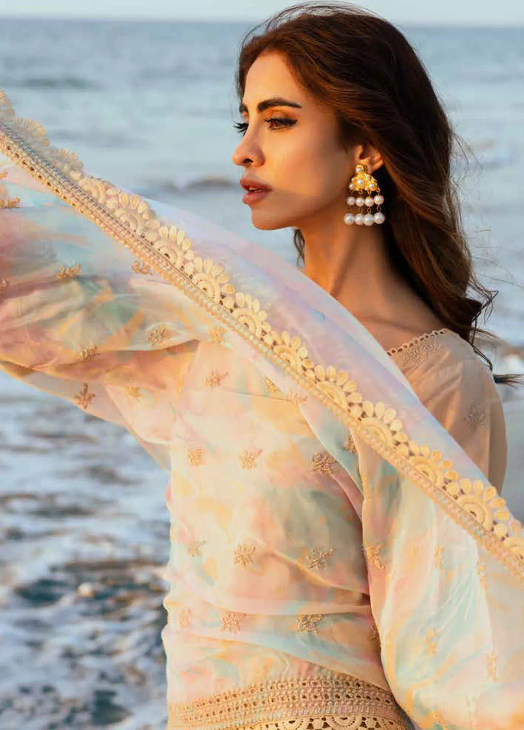 Tehzeeb by Riaz Arts Embroidered Lawn Suit Unstitched 3 Piece RA25TC TL-424 - Summer Collection