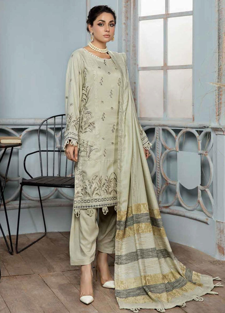 Tehzeeb By Riaz Arts Embroidered Leather Peach Suits Unstitched 3 Piece RA22TP TL-33 - Winter Collection