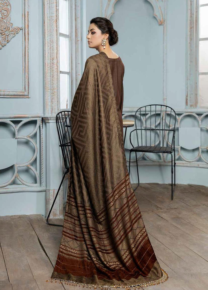 Tehzeeb By Riaz Arts Embroidered Leather Peach Suits Unstitched 3 Piece RA22TP TL-37 - Winter Collection