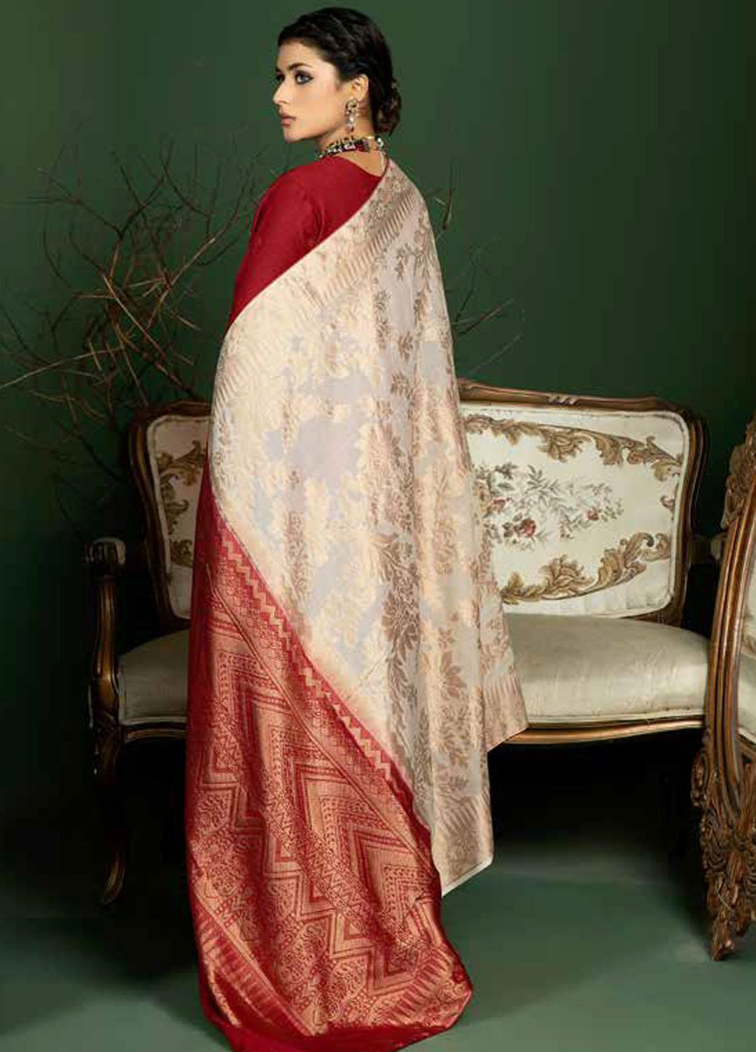 Tehzeeb by Riaz Arts Embroidered Leather Peach Suits Unstitched 3 Piece RA22TB TL-107 - Winter Collection