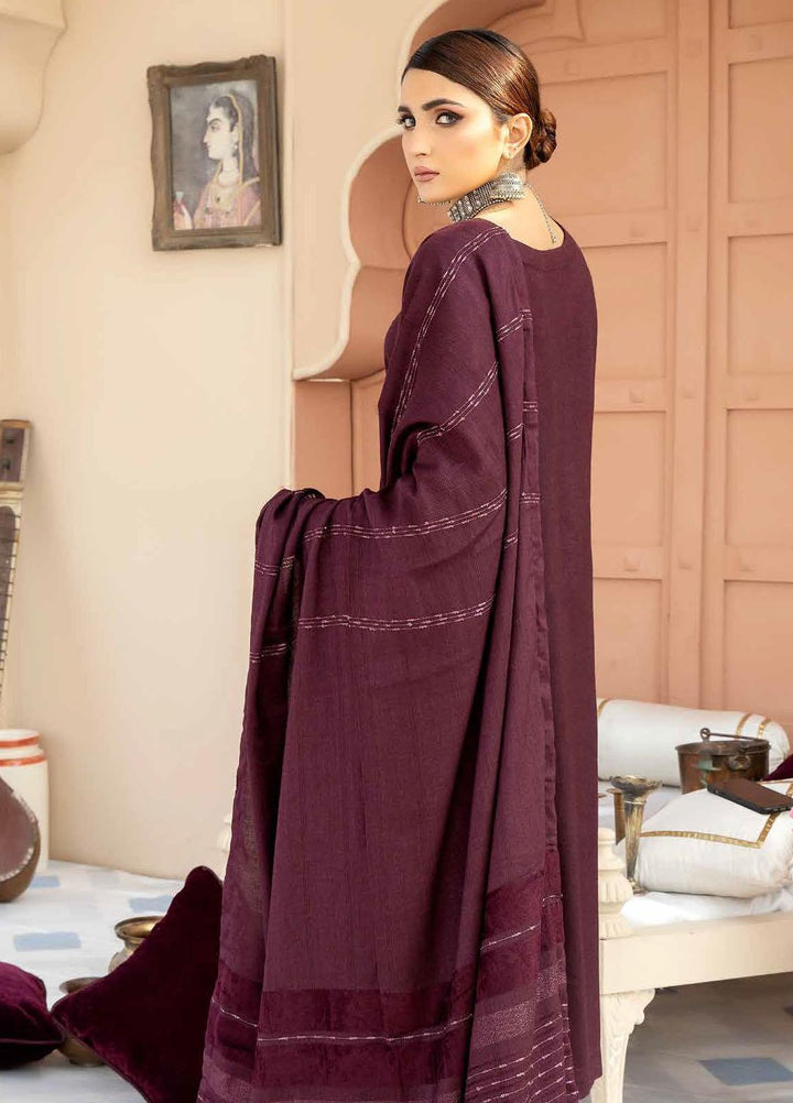 Tehzeeb By Riaz Arts Embroidered Leather Peach Suits Unstitched 3 Piece RA22TL4 TL-56 - Winter Collection