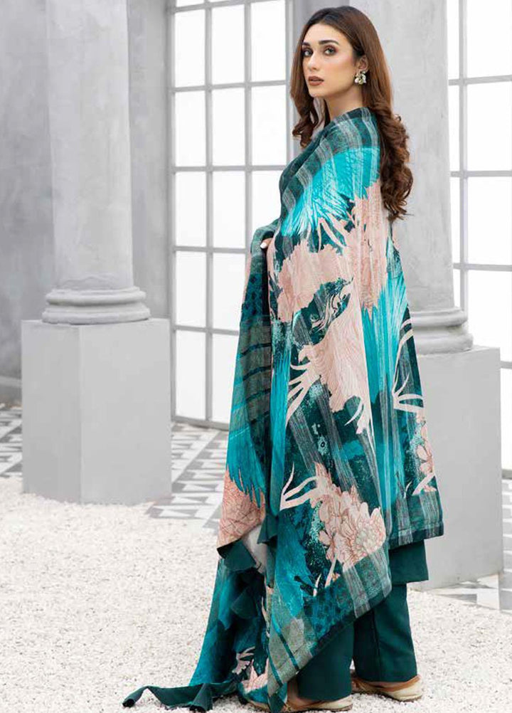 Tehzeeb By Riaz Arts Embroidered Leather Peach Suits Unstitched 3 Piece RA22TL5 TL-128 - Winter Collection