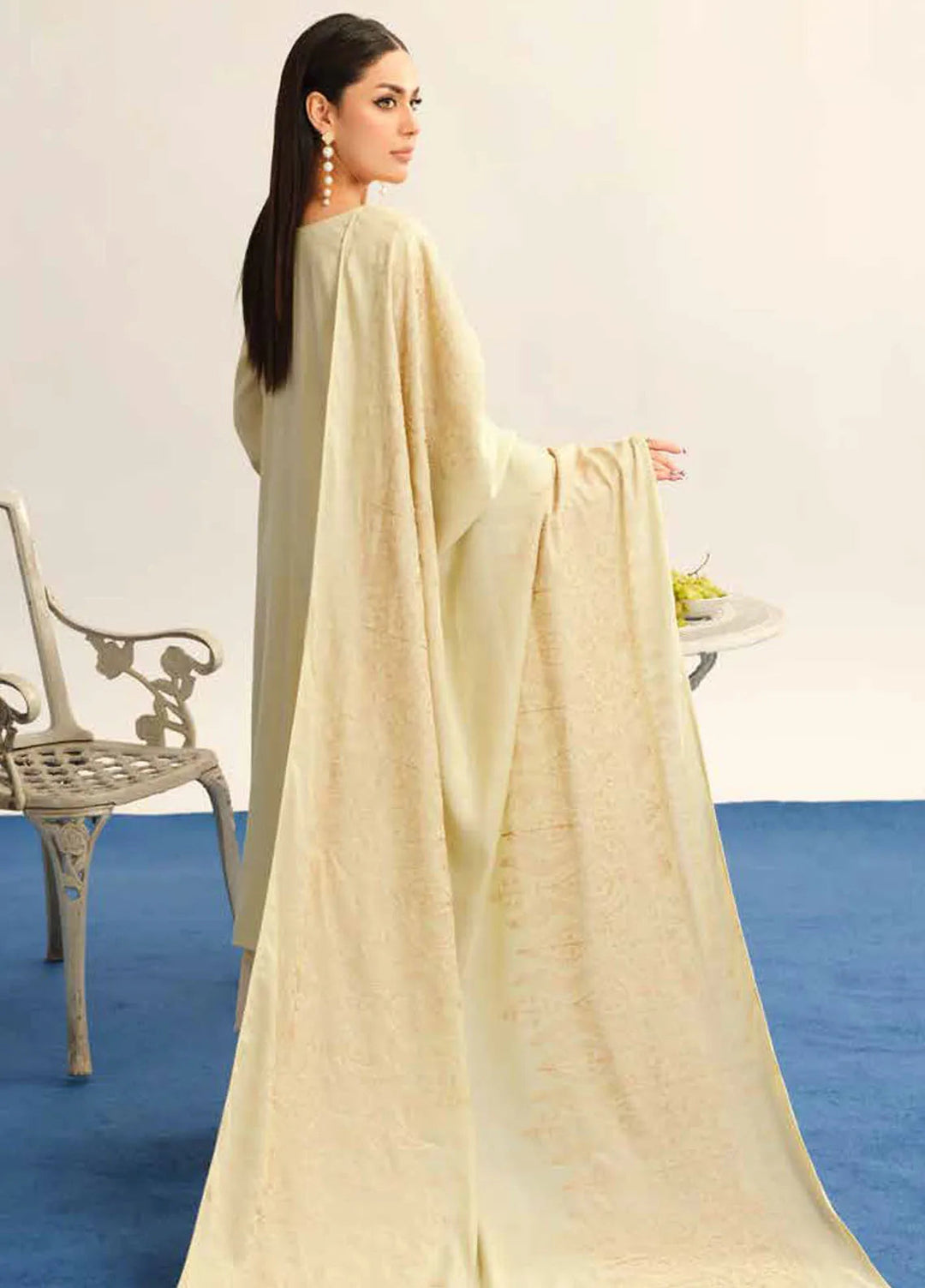 Tehzeeb By Riaz Arts Embroidered Leather Peach Suit Unstitched 3 Piece RA24EW TL-320 - Winter Collection