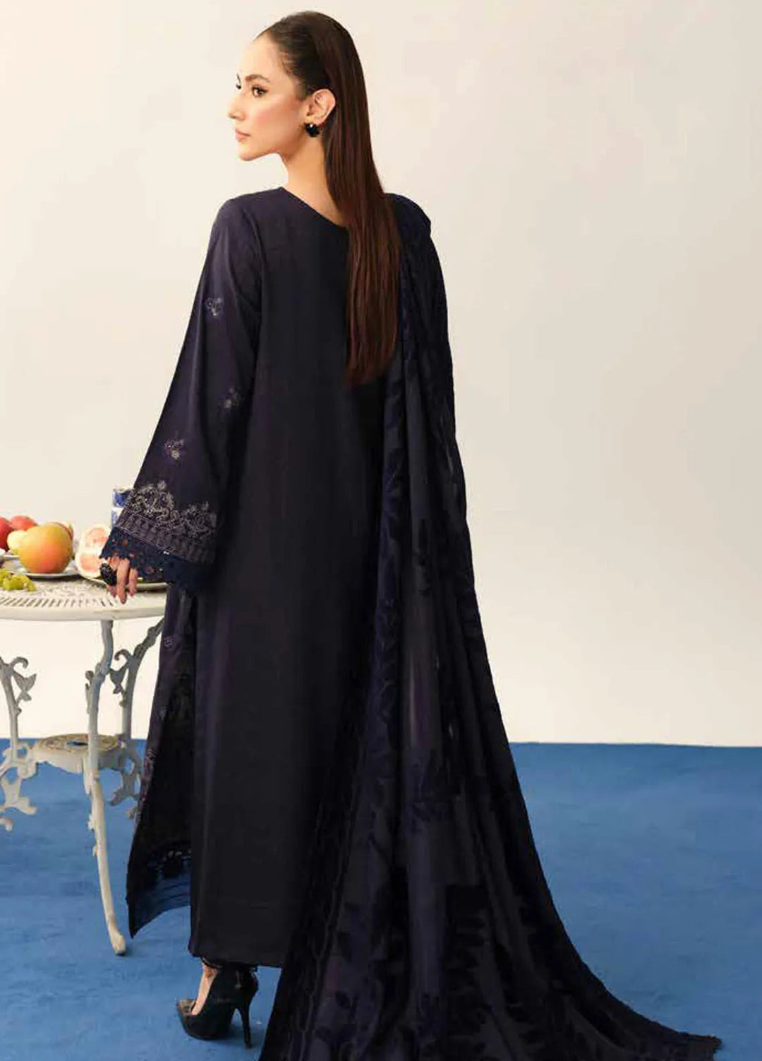 Tehzeeb By Riaz Arts Embroidered Leather Peach Suit Unstitched 3 Piece RA24EW TL-324 - Winter Collection