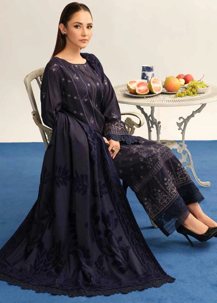 Tehzeeb By Riaz Arts Embroidered Leather Peach Suit Unstitched 3 Piece RA24EW TL-324 - Winter Collection