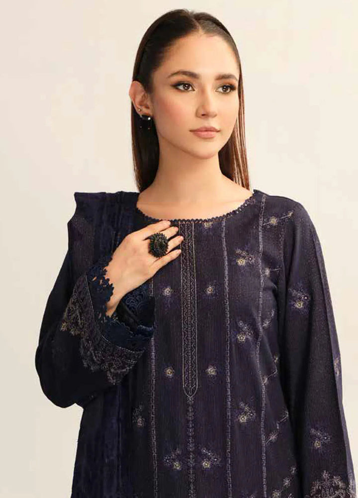 Tehzeeb By Riaz Arts Embroidered Leather Peach Suit Unstitched 3 Piece RA24EW TL-324 - Winter Collection