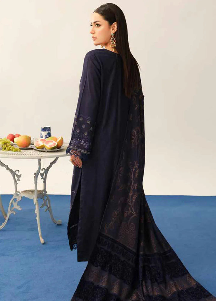 Tehzeeb By Riaz Arts Embroidered Leather Peach Suit Unstitched 3 Piece RA24EW TL-329 - Winter Collection