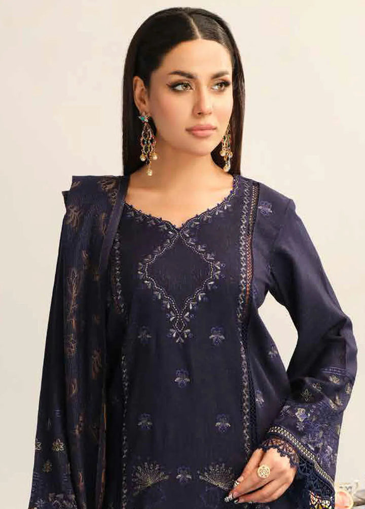 Tehzeeb By Riaz Arts Embroidered Leather Peach Suit Unstitched 3 Piece RA24EW TL-329 - Winter Collection