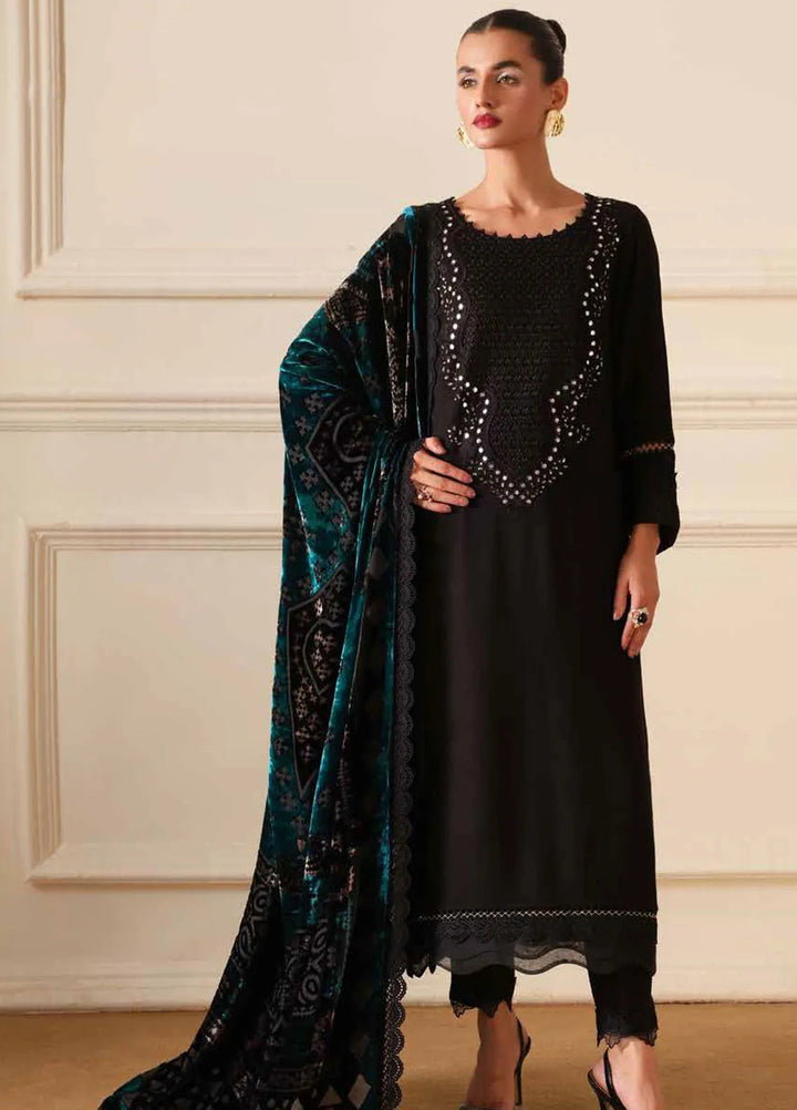 Tehzeeb By Riaz Arts Embroidered Leather Peach Suit Unstitched 3 Piece RA24TE TL-304 - Winter Collection