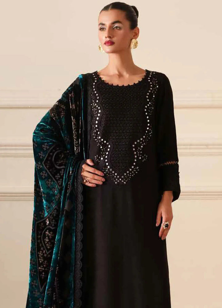 Tehzeeb By Riaz Arts Embroidered Leather Peach Suit Unstitched 3 Piece RA24TE TL-304 - Winter Collection