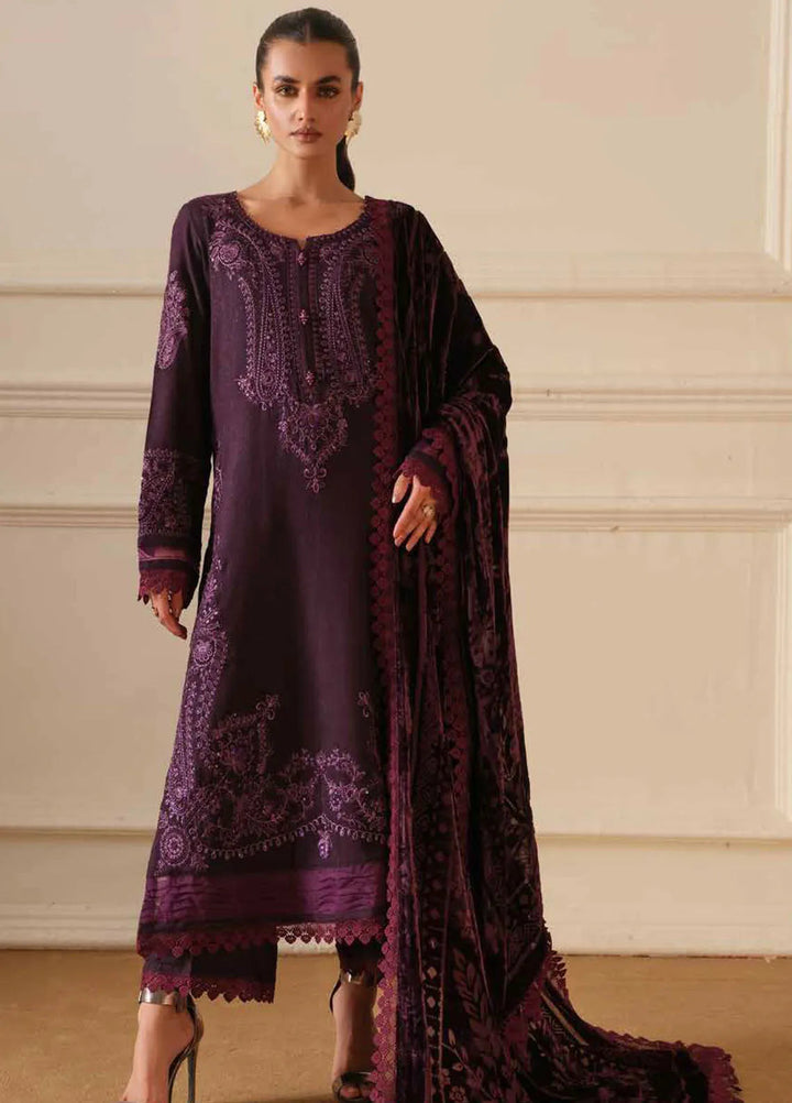 Tehzeeb By Riaz Arts Embroidered Leather Peach Suit Unstitched 3 Piece RA24TE TL-308 - Winter Collection