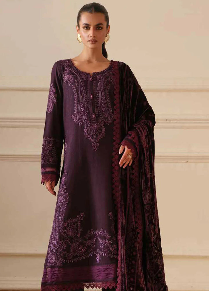 Tehzeeb By Riaz Arts Embroidered Leather Peach Suit Unstitched 3 Piece RA24TE TL-308 - Winter Collection