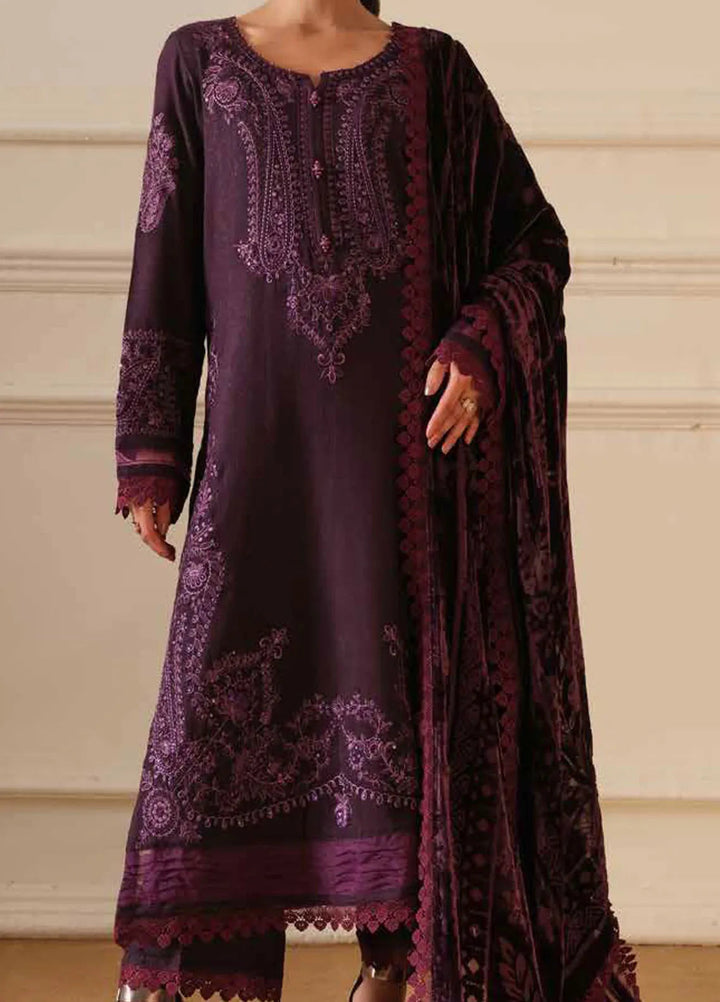 Tehzeeb By Riaz Arts Embroidered Leather Peach Suit Unstitched 3 Piece RA24TE TL-308 - Winter Collection