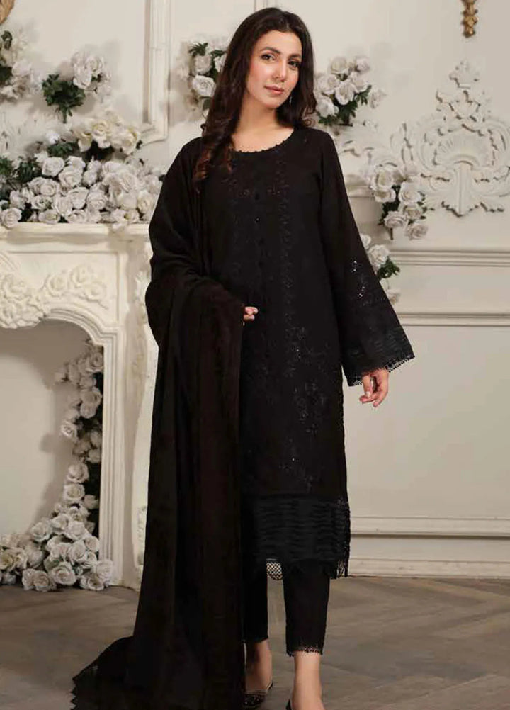 Tehzeeb by Riaz Arts Embroidered Leather Peach Suit Unstitched 3 Piece RA24TLW TL-294 - Winter Collection