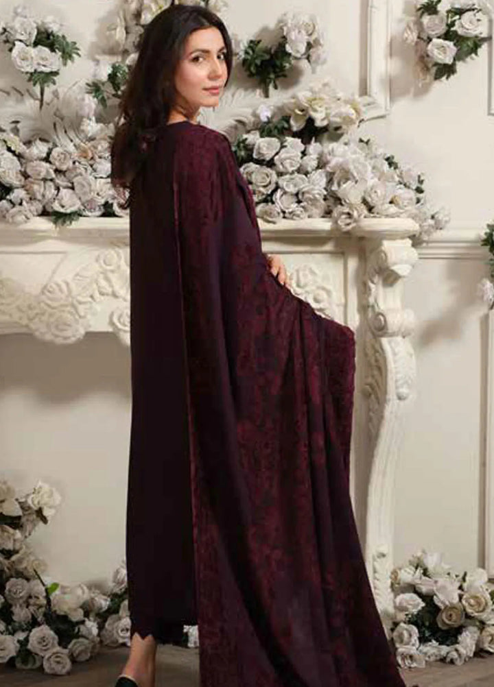 Tehzeeb by Riaz Arts Embroidered Leather Peach Suit Unstitched 3 Piece RA24TLW TL-295 - Winter Collection