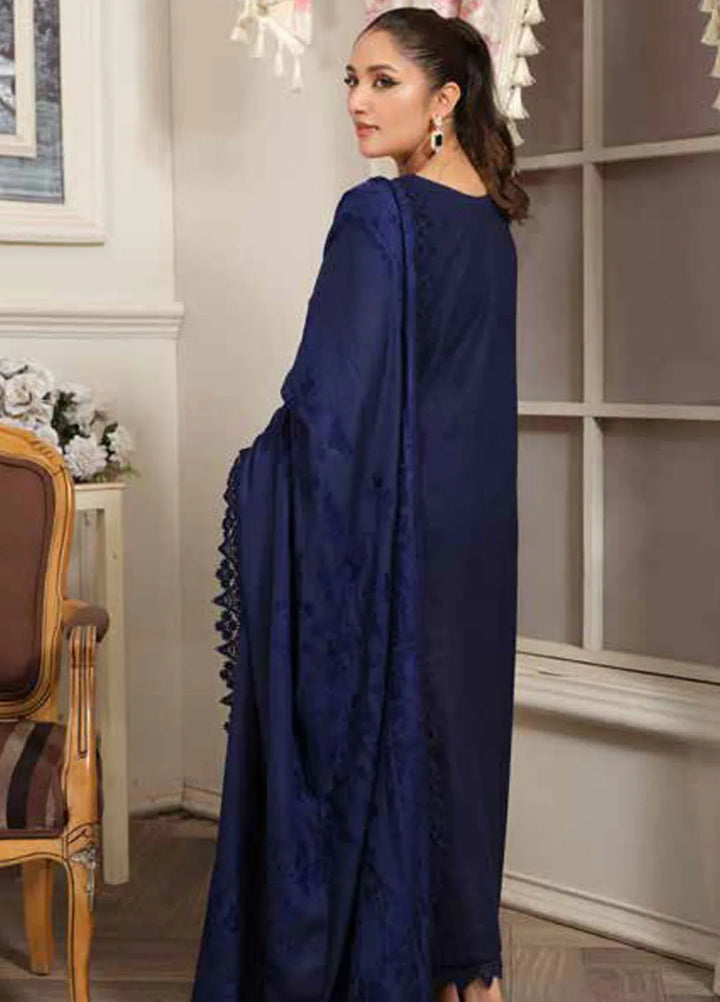 Tehzeeb by Riaz Arts Embroidered Leather Peach Suit Unstitched 3 Piece RA24TLW TL-297 - Winter Collection