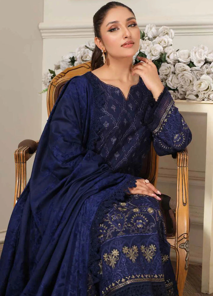 Tehzeeb by Riaz Arts Embroidered Leather Peach Suit Unstitched 3 Piece RA24TLW TL-297 - Winter Collection