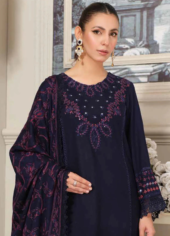 Tehzeeb by Riaz Arts Embroidered Leather Peach Suit Unstitched 3 Piece RA24TLW TL-299 - Winter Collection