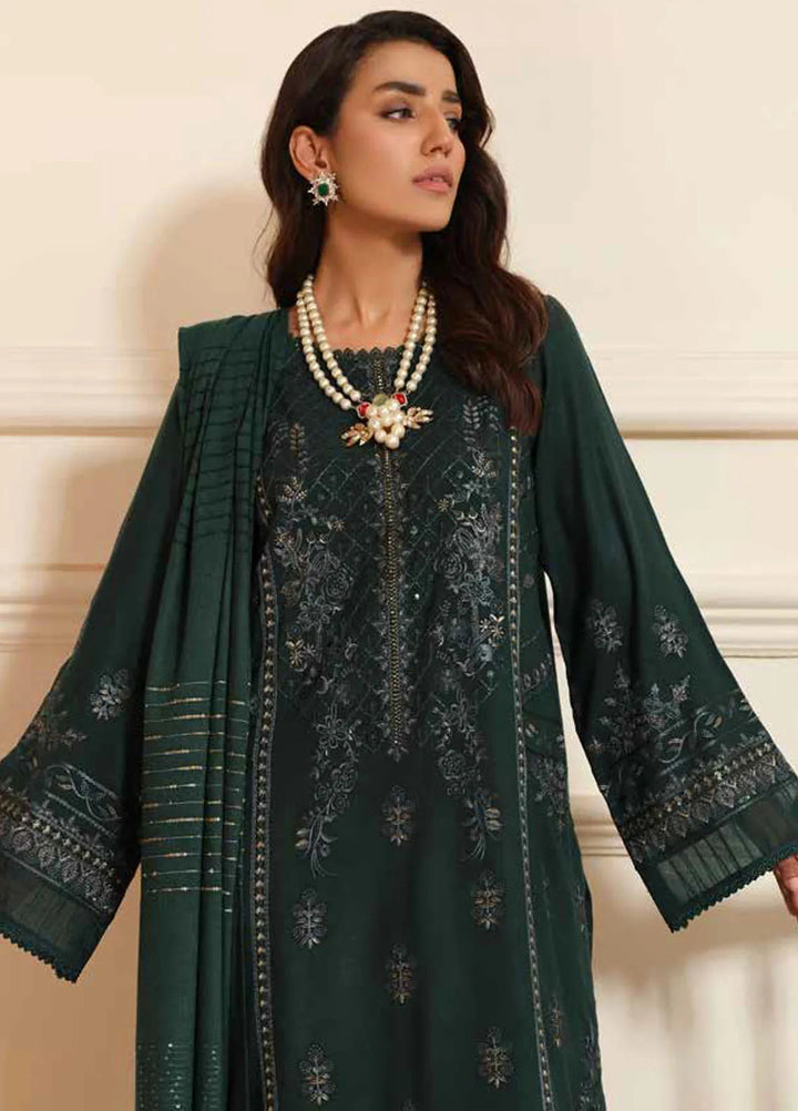 Tehzeeb By Riaz Arts Embroidered Leather Peach Suit Unstitched 3 Piece RA24TW TL-264 - Winter Collection