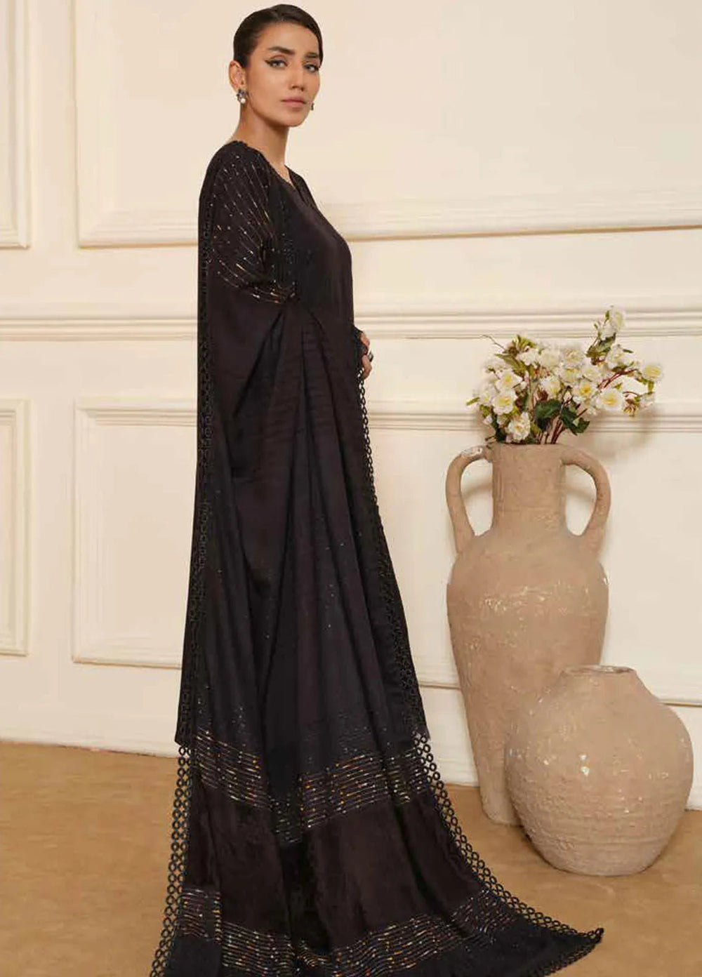 Tehzeeb By Riaz Arts Embroidered Leather Peach Suit Unstitched 3 Piece RA24TW TL-273 - Winter Collection