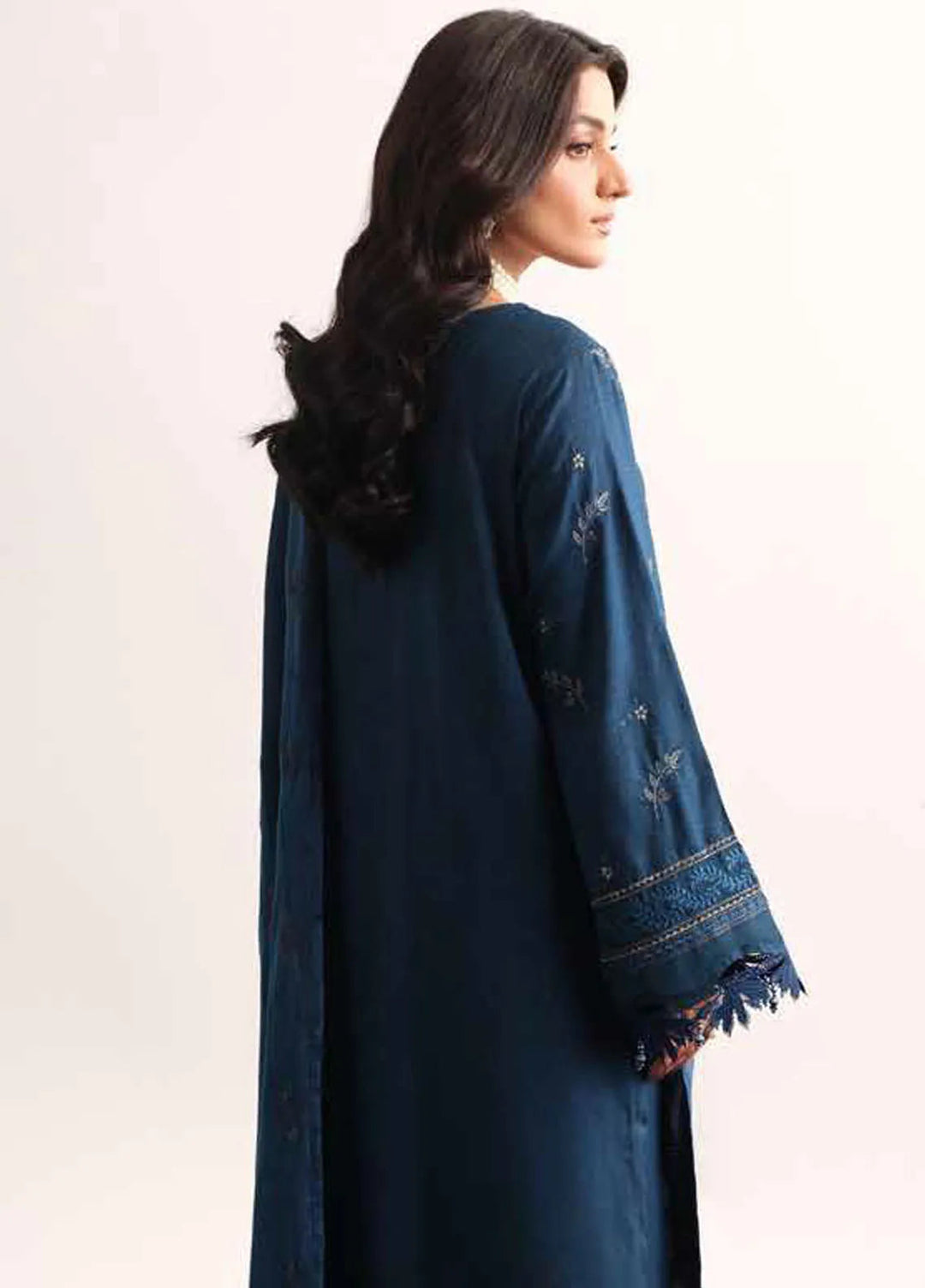 Tehzeeb By Riaz Arts Embroidered Leather Peach Suit Unstitched 3 Piece RA24UP TL-310 - Winter Collection