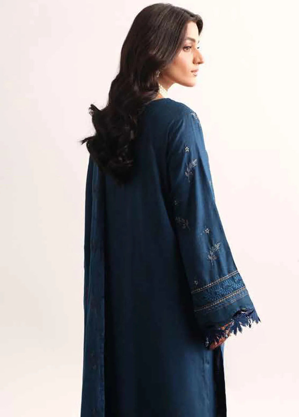 Tehzeeb By Riaz Arts Embroidered Leather Peach Suit Unstitched 3 Piece RA24UP TL-310 - Winter Collection