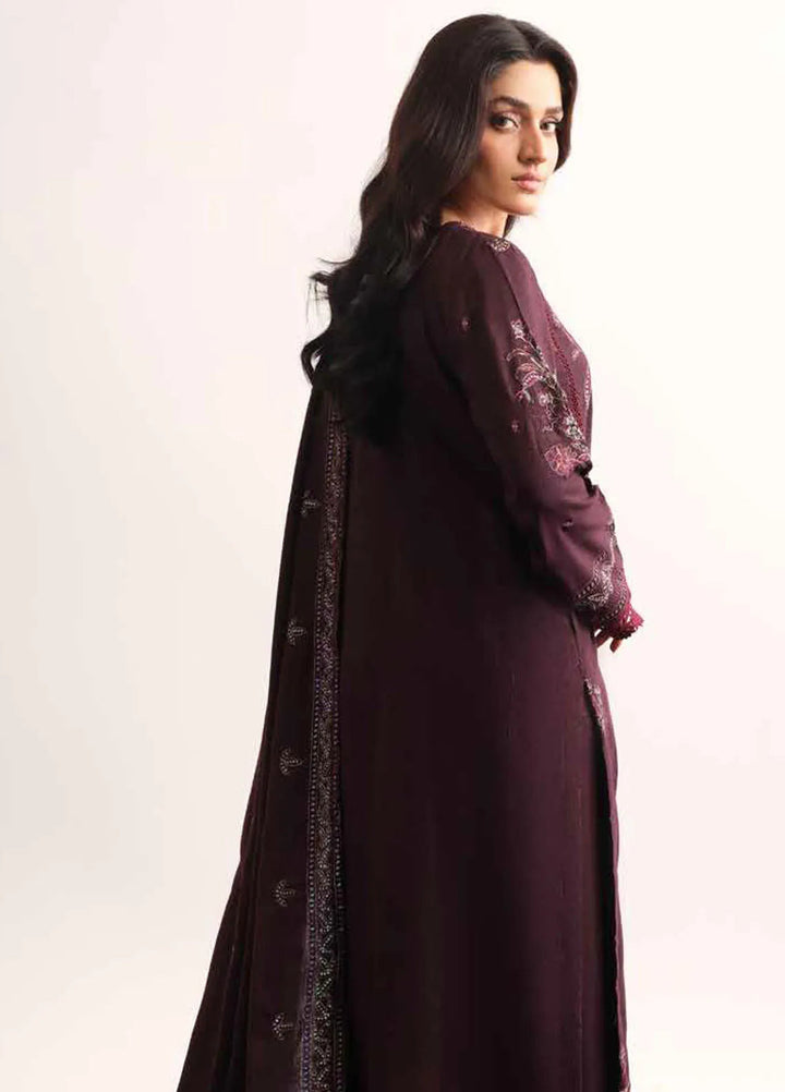 Tehzeeb By Riaz Arts Embroidered Leather Peach Suit Unstitched 3 Piece RA24UP TL-311 - Winter Collection