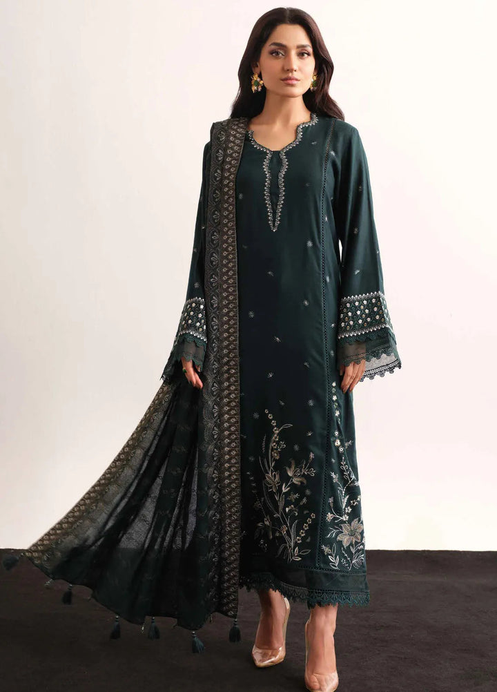 Tehzeeb By Riaz Arts Embroidered Leather Peach Suit Unstitched 3 Piece RA24UP TL-313 - Winter Collection