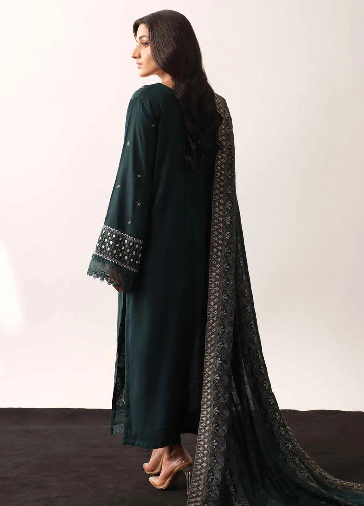 Tehzeeb By Riaz Arts Embroidered Leather Peach Suit Unstitched 3 Piece RA24UP TL-313 - Winter Collection