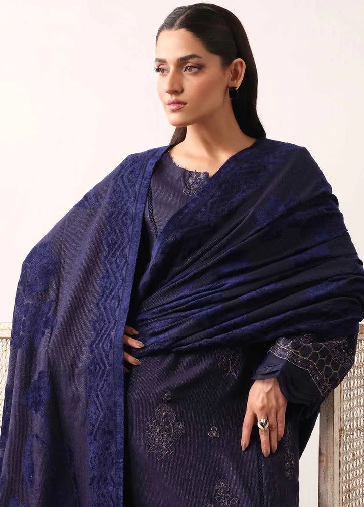 Tehzeeb By Riaz Arts Embroidered Leather Peach Suit Unstitched 3 Piece RA24UP TL-315 - Winter Collection