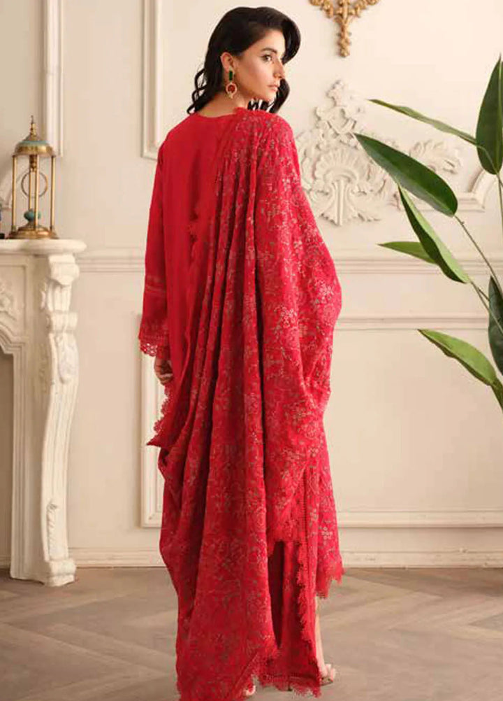 Tehzeeb By Riaz Arts Embroidered Leather Peach Suit Unstitched 3 Piece RA24W TL-275 - Winter Collection